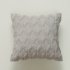 US 2pcs Plush  Pillowcase Embroidered Geometric Rhombus Block Plush Sofa Cover gray 30 50cm