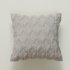 US 2pcs Plush  Pillowcase Embroidered Geometric Rhombus Block Plush Sofa Cover Coffee color 45 45cm