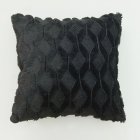 US WHIZMAX 2pcs Plush  Pillowcase Embroidered Geometric Rhombus Block Plush Sofa Cover black 30*50cm
