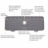 US 2pcs Silicone Faucet Mat Draining Drying Pad Countertop Protector For Bathroom Kitchen grey