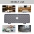 US 2pcs Silicone Faucet Mat Draining Drying Pad Countertop Protector For Bathroom Kitchen grey
