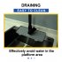 US 2pcs Silicone Faucet Mat Draining Drying Pad Countertop Protector For Bathroom Kitchen grey