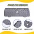 US 2pcs Silicone Faucet Mat Draining Drying Pad Countertop Protector For Bathroom Kitchen grey