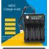 US 3 7V 18650 Charger Li ion Battery USB Independent Charging Portable 18350 16340 14500 Battery Charger Four slots