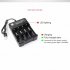 US 3 7V 18650 Charger Li ion Battery USB Independent Charging Portable 18350 16340 14500 Battery Charger Four slots