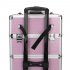 US 3 in 1 Cosmetic Case Trolley 4 wheel Multi layer Large capacity Case Makeup Storage Box Pink