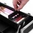 US 3 in 1 Cosmetic Case Trolley 4 wheel Multi layer Large capacity Case Makeup Storage Box Pink