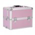 US 3 in 1 Cosmetic Case Trolley 4 wheel Multi layer Large capacity Case Makeup Storage Box Pink