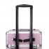 US 3 in 1 Cosmetic Case Trolley 4 wheel Multi layer Large capacity Case Makeup Storage Box Pink