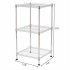 US 3 tier Household Metal Storage Racks Adjustable Shelves Organizer for Storing Towels Toys Silver