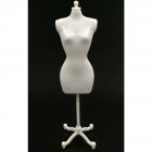 US 30cm Mini Mannequin Dress Clothes Gown Model Stand for Doll Display Holder White Single(no outer packaging)