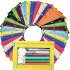 US 30pcs Pencil Bag With Transparent Window Large capacity For Storing School Supplies Writing Utensils  10 color Mixed   colorful
