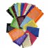 US 30pcs Pencil Bag With Transparent Window Large capacity For Storing School Supplies Writing Utensils  10 color Mixed   colorful