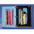 US 30pcs Pencil Bag With Transparent Window Large capacity For Storing School Supplies Writing Utensils  10 color Mixed   colorful