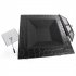 US 32in Portable Square Fire Bowl Lightweight Fire Pit With Poker Mesh Lid Accessories For Garden Courtyard black