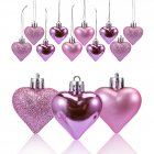 US 36pcs Heart Shaped Hanging Pendant Ornaments Valentines Decorations Pink