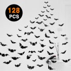 US WHIZMAX 128PCS 3d Bats Wall Stickers 4 Sizes Halloween Decorative Decals Wallpaper
