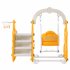 US 4 In 1 Toddler Slide Swing Set Freestanding Slide Climber Playset With Basketball Hoop Indoor Outdoor Playground Equipment For Kids Gifts Pink White