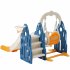 US 4 In 1 Toddler Slide Swing Set Freestanding Slide Climber Playset With Basketball Hoop Indoor Outdoor Playground Equipment For Kids Gifts Pink White