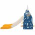 US 4 In 1 Toddler Slide Swing Set Freestanding Slide Climber Playset With Basketball Hoop Indoor Outdoor Playground Equipment For Kids Gifts blue
