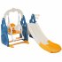 US 4 In 1 Toddler Slide Swing Set Freestanding Slide Climber Playset With Basketball Hoop Indoor Outdoor Playground Equipment For Kids Gifts Pink White
