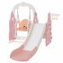 US 4 In 1 Toddler Slide Swing Set Freestanding Slide Climber Playset With Basketball Hoop Indoor Outdoor Playground Equipment For Kids Gifts Pink White