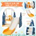 US 4 In 1 Toddler Slide Swing Set Freestanding Slide Climber Playset With Basketball Hoop Indoor Outdoor Playground Equipment For Kids Gifts Pink White