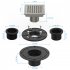 US 4 Inch Square Shower Floor Drain Brushed Nickel High Flow Shower Drain Kit with Flange Removable Grid Cover and Hair Filter