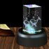 US 4 LED Luminous Base Light Colorful Round Stand Base for Cocktail Crystal Glass Transparent Objects Display Colorful Gradient