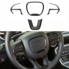 US 4 Pcs Carbon Fiber Pattern Car Steering Wheel Cover Trim Compatible For Challenger Charger Durango 2015+ carbon fiber pattern