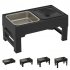 US 4 Sizes Bowl Stand Feeder Adjustable Heights Stainless Steel Food Water Bowls For Large Medium Small Cats Dog slow food bowl  gray