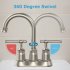US 4 inch Classical Bathroom Faucets for Sink 2 Holes 3 Holes Brushed Nickel