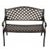 US 40 5 inch Outdoor Cast Aluminum Bench With Mesh Backrest Heavy Duty Rust Free For Front Porch Backyard Lawn Garden Pool Deck bench