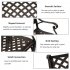 US 40 5 inch Outdoor Cast Aluminum Bench With Mesh Backrest Heavy Duty Rust Free For Front Porch Backyard Lawn Garden Pool Deck bench