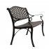 US 40 5 inch Outdoor Cast Aluminum Bench With Mesh Backrest Heavy Duty Rust Free For Front Porch Backyard Lawn Garden Pool Deck bench