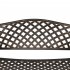 US 40 5 inch Outdoor Cast Aluminum Bench With Mesh Backrest Heavy Duty Rust Free For Front Porch Backyard Lawn Garden Pool Deck bench