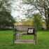 US 40 5 inch Outdoor Cast Aluminum Bench With Mesh Backrest Heavy Duty Rust Free For Front Porch Backyard Lawn Garden Pool Deck bench