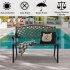 US 40 5 inch Outdoor Cast Aluminum Bench With Mesh Backrest Heavy Duty Rust Free For Front Porch Backyard Lawn Garden Pool Deck bench