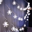 US 40 LED 6 Meters Christmas Party Wedding Outdoor Decor Snowflake Light String White light