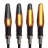 US 4pcs 12V 12LED Flowing LED Motorcycle Turn Signal Indicators Lights Blue light