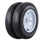US 5.30-12 Trailer Tires On Rims 5.3-12 530-12 5.30 X 12 Wheel White Spoke