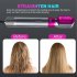 US 5 in 1 Hair Dryer Hot Comb Set Automatic Curling Iron Multi functional Styling Tool Rose red US plug