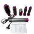 US 5 in 1 Hair Dryer Hot Comb Set Automatic Curling Iron Multi functional Styling Tool Rose red US plug