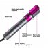 US 5 in 1 Hair Dryer Hot Comb Set Automatic Curling Iron Multi functional Styling Tool Rose red US plug