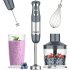 US 5 in 1 Handheld Stick Blender Set Compatible for Funavo Hb 2068 12 Speed Stainless Steel Mixer Black