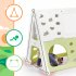 US 5 in 1 Toddler Climber Basketball Hoop Set Playground Climber Playset With Tunnel Climber Whiteboard Building Block Baseplates For Boys Girls Gifts Light Gre