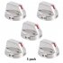 US 5pcs Chrome Brushed Burner Control Knob Replacement Dg64 00473a For Oven Gas Stove Chrome brushed