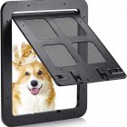 US 5th Gen Pet Cat Screen Door Lightweight Automatical Locking Function Gate With Magnetic Flap Pet Supplies large black