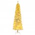 US 6 5ft Christmas Tree 719 Branches Artificial Christmas Pine Tree with Fiber Optics without Pine Cones US Plug