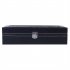 US 6 Compartment Slots Watch Box Organizer Portable Practical Leather Watch Collection Storage Box For Men Women black